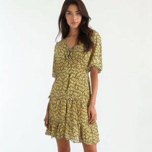 Lush floral spring/summertime brunch Dress S